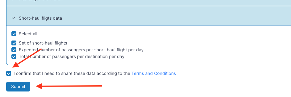 Save the selected data fields