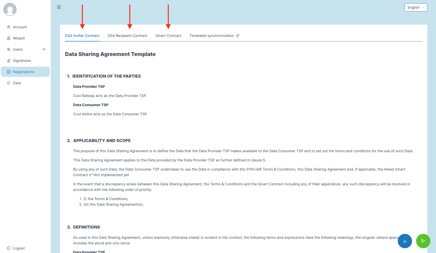 Locate DSA and Smart Contract